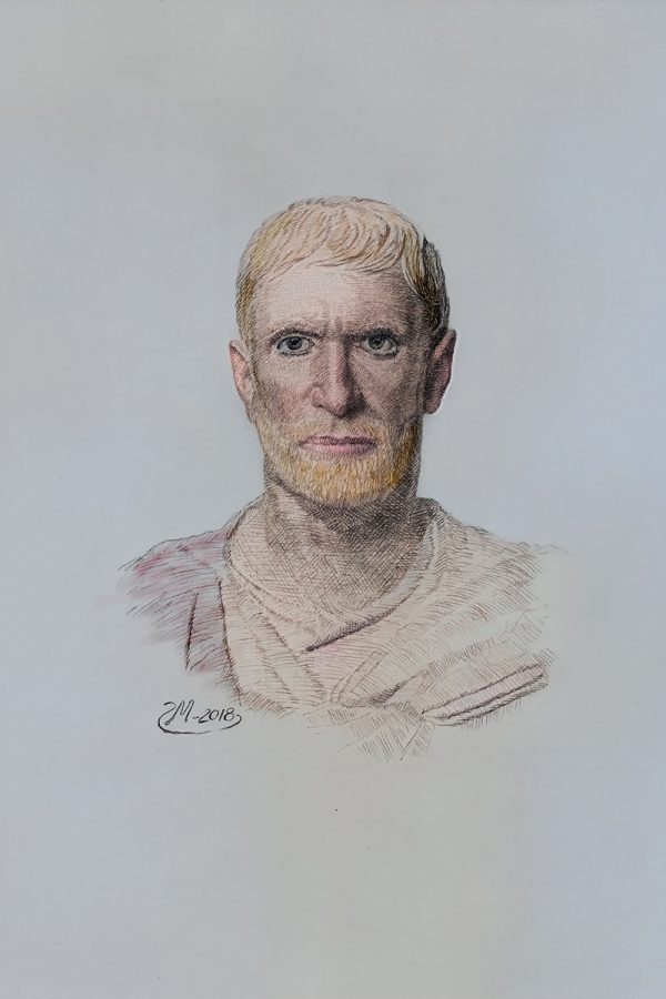 Lucius Junius Brutus, Charcoal, Colorized