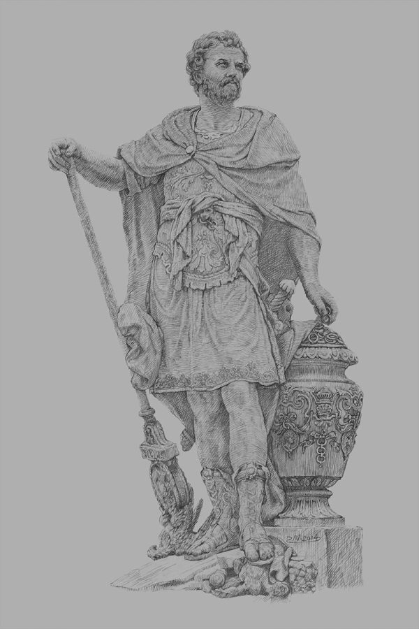 Hannibal Barca After Cannae, Charcoal B&W